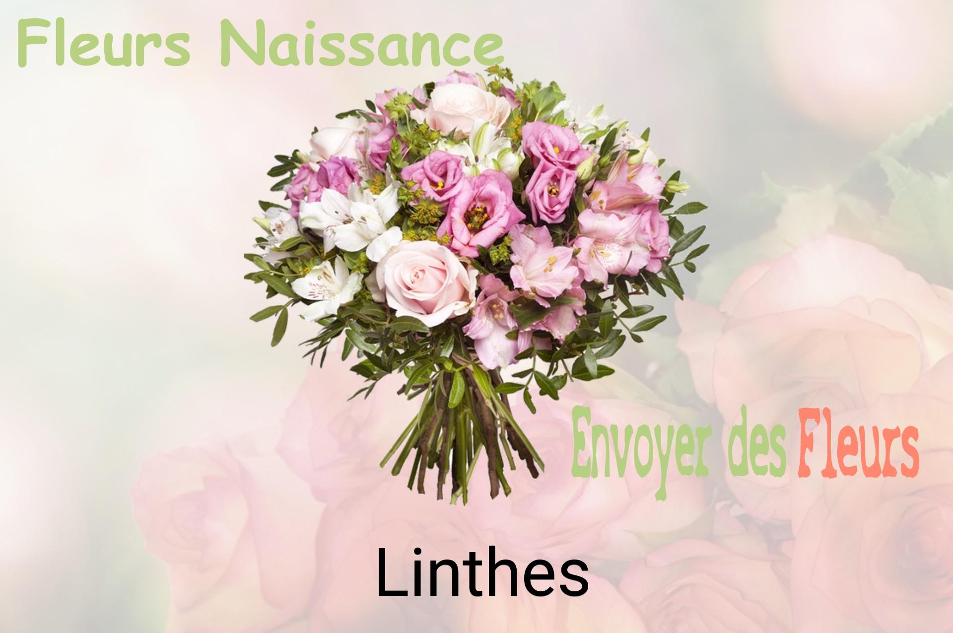 Bouquet de fleurs de naissance livré à Linthes